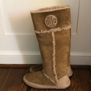 Tory Burch fur lined boots.